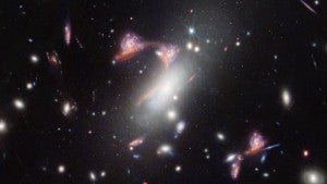 Question mark galaxy captured by JWST